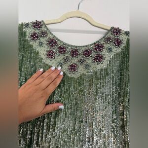 Mac Duggal Light Green Polyester Garment